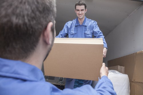 Office relocation planning in Holland Park with boxes and moving supplies