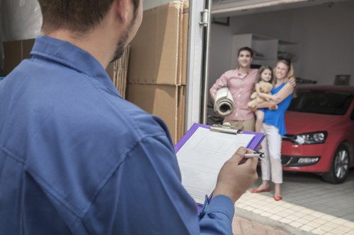 Careful loading and unloading during a London removal service