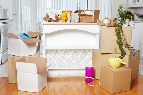 Man and van service loading household items for transport