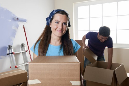 Team member checking access routes during a move
