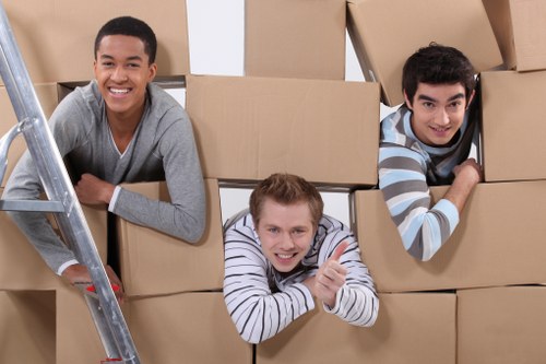 Commercial packing and unpacking service for an office move in Holland Park