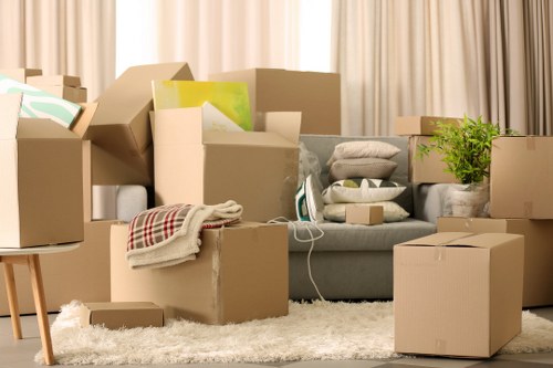 Packing and loading support for a removal van in Holland Park
